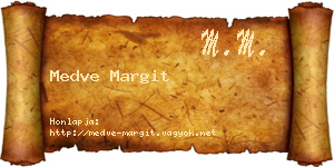 Medve Margit névjegykártya